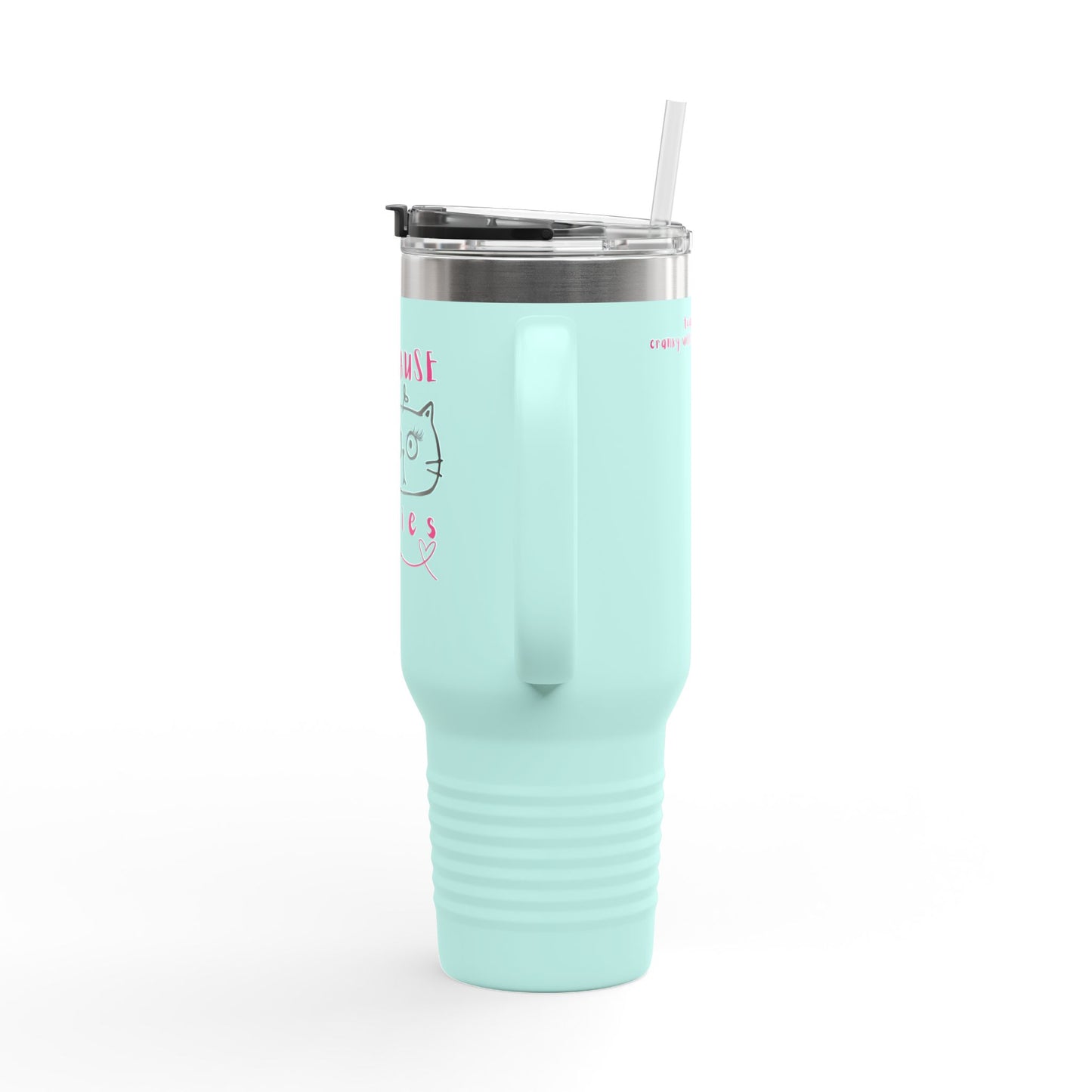 Baffled Betty Insulated Travel Mug – Sip, Smile & Stay Refreshed - Menopause Isn't for Pussies, 40oz